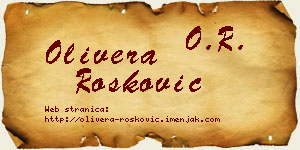 Olivera Rošković vizit kartica